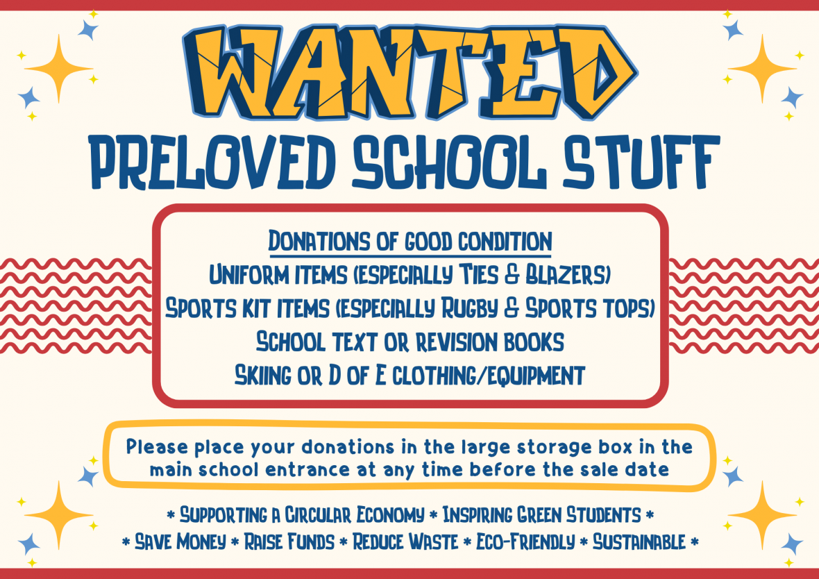 2024-05-14 IGS Preloved School Stuff Wanted Flyer