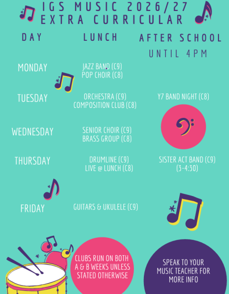 2026-27 CA IGS Music Clubs