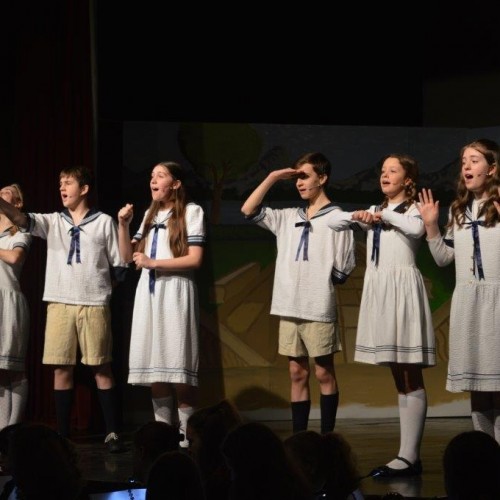 IGS Sound of Music Feb 2023 - Von Trapp singers with actions