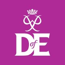 D of E pink logo