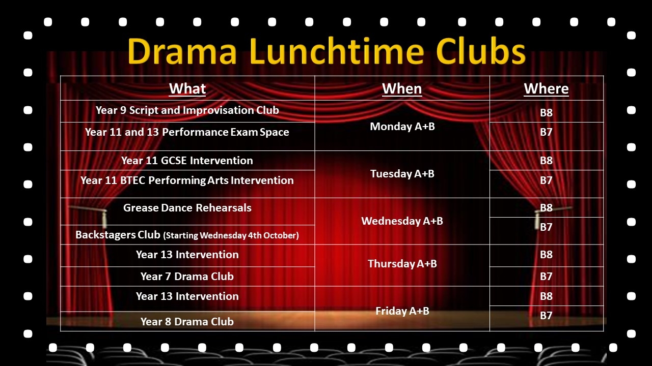 2023 Drama Clubs poster