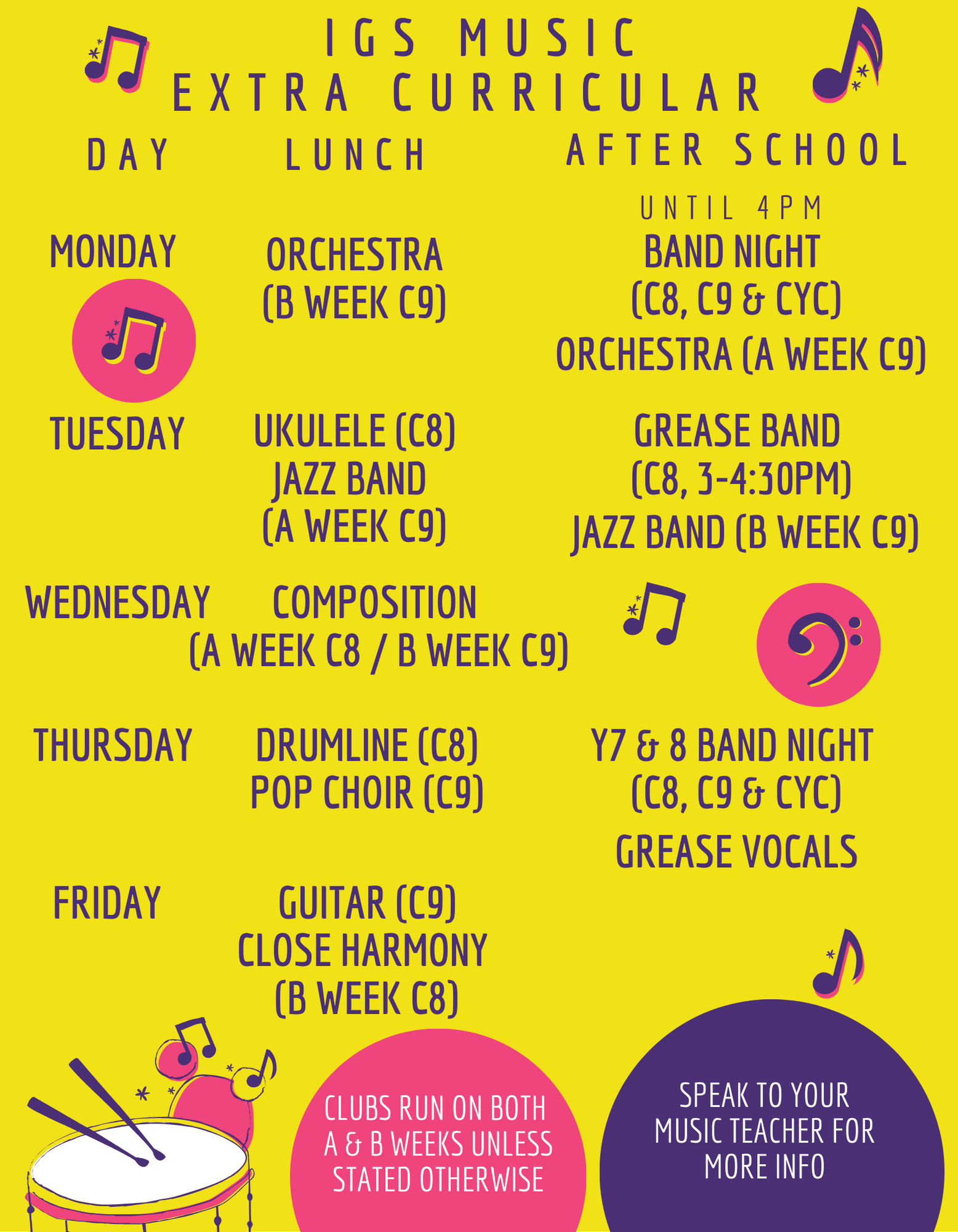 2023-09-15 Extra-Curricular Music Poster