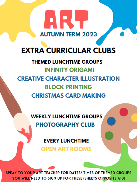 2023 Art Club - Autumn Term